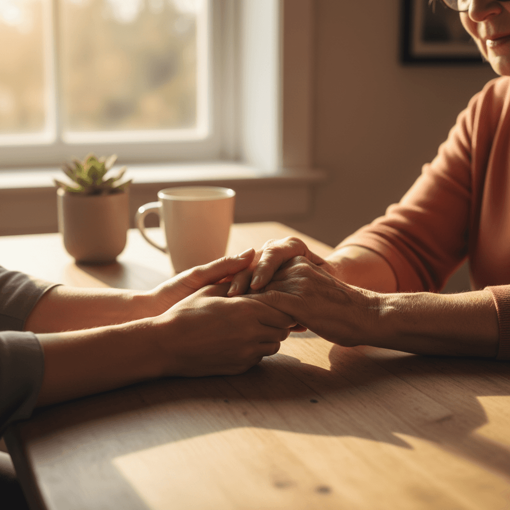 Caregiver assisting senior with daily activity