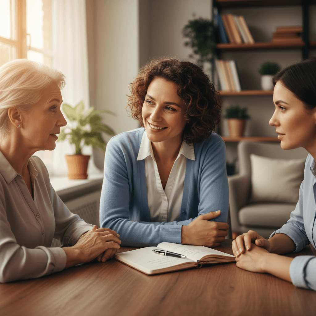 Family admissions consultation with caregiver