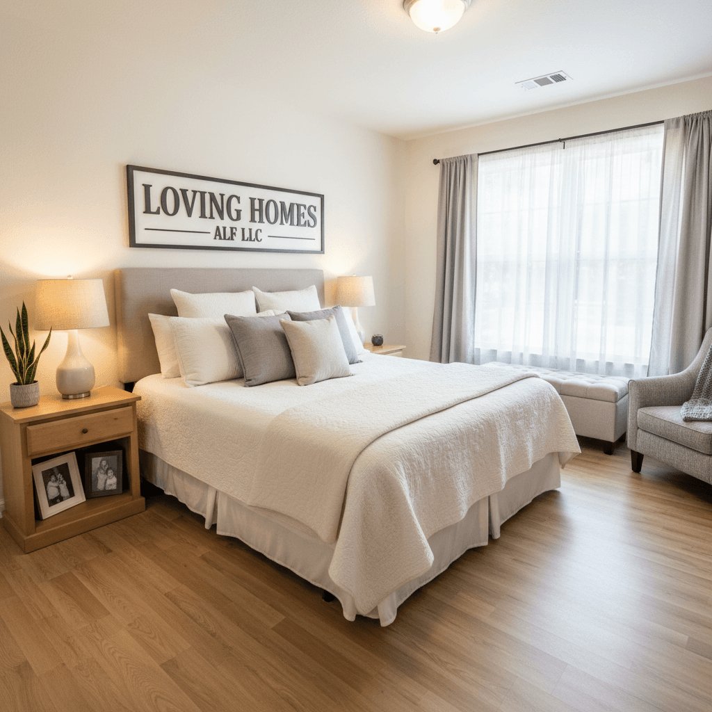 Comfortable senior resident bedroom
